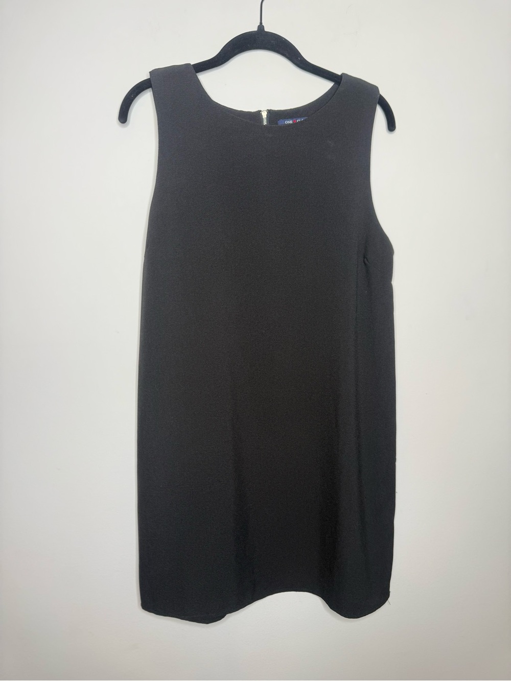 one clothing Black Crewneck Sleeveless Dress